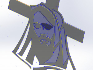 26 DXF file CNC 2 G-CODE Industrial Laser Cut Jesus Church CHRISTIAN Nr0200 Modelo 3D