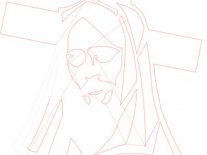 26 DXF file CNC 2 G-CODE Industrial Laser Cut Jesus Church CHRISTIAN Nr0200 Modelo 3D