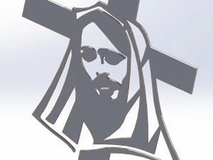 26 DXF file CNC 2 G-CODE Industrial Laser Cut Jesus Church CHRISTIAN Nr0200 3D Model