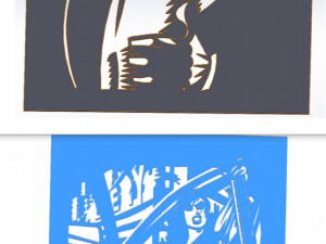 10 File DXF CNC g-code Industrial Laser Cut BRUTAL ANIME Vector Plasma Nr0201 Model 3D