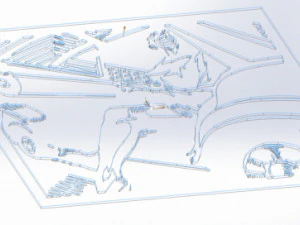 10 arquivos DXF CNC c&oacute;digo g corte a laser industrial BRUTAL ANIME vetor plasma Nr0201 Modelo 3D