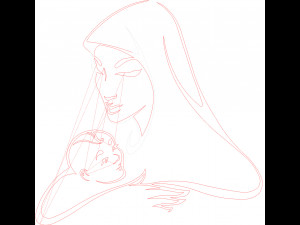 10 DXF file CNC 2 G-CODE Industrial Laser Virgin Mary Church CHRISTIAN Nr0210 3D-Modell
