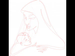 10 DXF file CNC 2 G-CODE Industrial Laser Virgin Mary Church CHRISTIAN Nr0210 3D Model