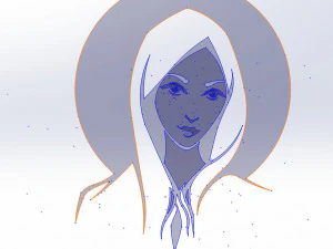 10 DXF file CNC 2 G-CODE Industrial Laser Virgin Mary Church CHRISTIAN Nr0210 3D Model
