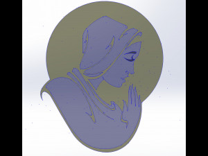 10 DXF file CNC 2 G-CODE Industrial Laser Virgin Mary Church CHRISTIAN Nr0210 3D-Modell