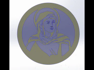 10 DXF file CNC 2 G-CODE Industrial Laser Virgin Mary Church CHRISTIAN Nr0210 3D Model
