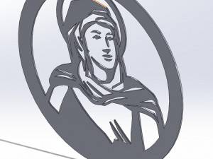 10 DXF file CNC 2 G-CODE Industrial Laser Virgin Mary Church CHRISTIAN Nr0210 3D-Modell
