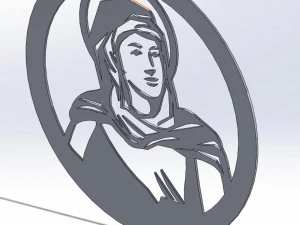 10 DXF file CNC 2 G-CODE Industrial Laser Virgin Mary Church CHRISTIAN Nr0210 3D Model