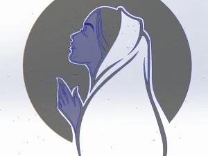10 DXF file CNC 2 G-CODE Industrial Laser Virgin Mary Church CHRISTIAN Nr0210 3D Model