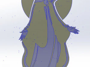 10 DXF file CNC 2 G-CODE Industrial Laser Virgin Mary Church CHRISTIAN Nr0210 3D Model