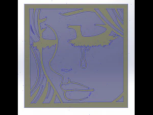 16 DXF file CNC 2 G-CODE Industrial Laser ROUTER VINYL VECTORIAL POP ART Nr0310 3D Model