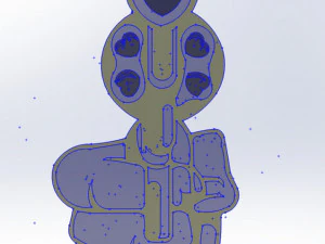 16 DXF file CNC 2 G-CODE Industrial Laser ROUTER VINYL VECTORIAL POP ART Nr0310 3D Model