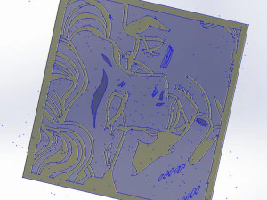 16 DXF file CNC 2 G-CODE Industrial Laser ROUTER VINYL VECTORIAL POP ART Nr0310 3D Model