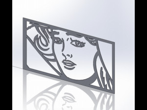 16 DXF file CNC 2 G-CODE Industrial Laser ROUTER VINYL VECTORIAL POP ART Nr0310 Modelo 3D