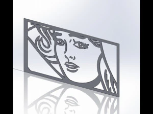 16 DXF file CNC 2 G-CODE Industrial Laser ROUTER VINYL VECTORIAL POP ART Nr0310 3D Model