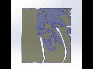 16 DXF file CNC 2 G-CODE Industrial Laser ROUTER VINYL VECTORIAL POP ART Nr0310 3D Model