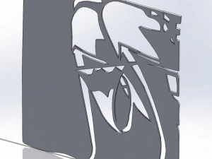 16 DXF file CNC 2 G-CODE Industrial Laser ROUTER VINYL VECTORIAL POP ART Nr0310 3D Model