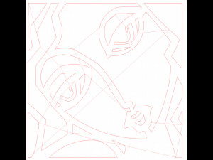 41 DXF file CNC 2 G-CODE Industrial Laser Cut FINE ART COLECTION Nr0410 3D Модель