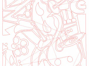 29 DXF File CNC g-code Industrial Laser Router Plasma Abstract Music Nr0510 3D Model