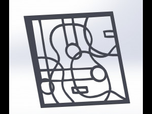 29 DXF File CNC g-code Industrial Laser Router Plasma Abstract Music Nr0510 3D Model
