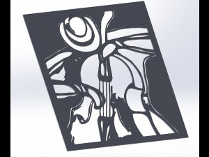 29 DXF File CNC g-code Industrial Laser Router Plasma Abstract Music Nr0510 3D Model