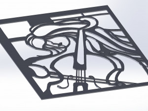 29 DXF File CNC g-code Industrial Laser Router Plasma Abstract Music Nr0510 3D Model