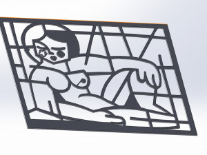 10 DXF File CNC g-code Industrial Laser Abstract Woman Art Nr1 Router Nr0520 3D-Modell