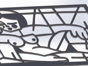 10 DXF File CNC g-code Industrial Laser Abstract Woman Art Nr1 Router Nr0520 3D-Modell