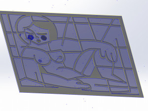 10 DXF File CNC g-code Industrial Laser Abstract Woman Art Nr1 Router Nr0520 3D-Modell