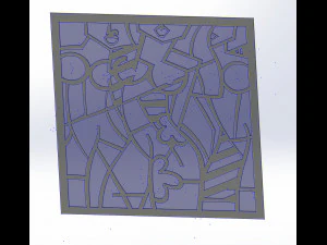 10 DXF File CNC g-code Industrial Laser Abstract Woman Art Nr1 Router Nr0520 3D Model
