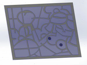 10 DXF File CNC g-code Industrial Laser Abstract Woman Art Nr1 Router Nr0520 3D Model