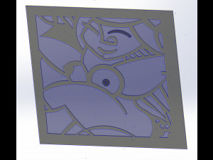 10 DXF File CNC g-code Industrial Laser Abstract Woman Art Nr1 Router Nr0520 3D-Modell