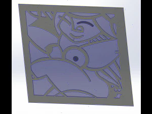 10 DXF File CNC g-code Industrial Laser Abstract Woman Art Nr1 Router Nr0520 3D Model