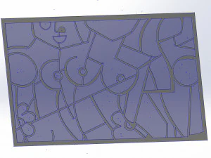 10 DXF File CNC g-code Industrial Laser Abstract Woman Art Nr1 Router Nr0520 3D Model