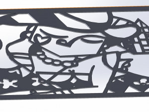 10 DXF File CNC g-code Industrial Laser Abstract Woman Art Nr1 Router Nr0520 3D-Modell