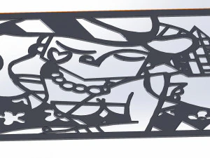 10 DXF File CNC g-code Industrial Laser Abstract Woman Art Nr1 Router Nr0520 3D Model