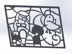 10 DXF File CNC g-code Industrial Laser Abstract Woman Art Nr1 Router Nr0520 3D Model