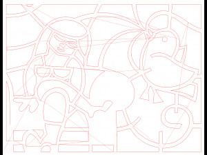 10 DXF File CNC g-code Industrial Laser Abstract Woman Art Nr1 Router Nr0520 3D-Modell