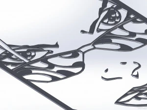 1 DXF File CNC g-code Women COLLECTION DECORATIVE PANEL WALL ART Nr0521 3D Model