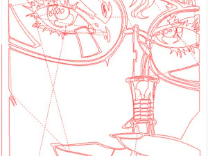 1 DXF-bestand CNC g-code industri&euml;le laser vrouwen DECORATIEVE PANEEL WALL ART Nr0522 3D Model