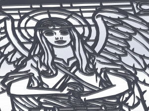 1 DXF File CNC g-code Industrial Laser Cut DECORATIVE PANEL WALL ART Nr0523 3D Model