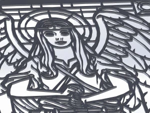 1 DXF-bestand CNC g-code industri&euml;le lasergesneden DECORATIEVE PANEEL WALL ART Nr0523 3D Model