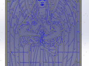 1 DXF File CNC g-code Industrial Laser Cut DECORATIVE PANEL WALL ART Nr0523 3D 모델