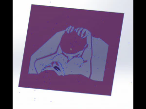 22 DXF File CNC g-code Industrial Laser Cut WOMEN Vinil PANEL Nr0524 3D Model