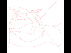 22 DXF File CNC g-code Industrial Laser Cut WOMEN Vinil PANEL Nr0524 Modello 3D