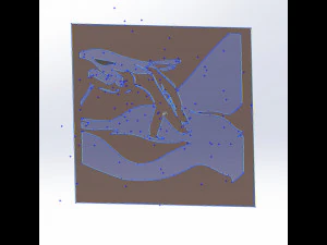 22 DXF File CNC g-code Industrial Laser Cut WOMEN Vinil PANEL Nr0524 3D Model