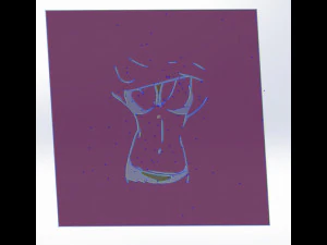 22 DXF File CNC g-code Industrial Laser Cut WOMEN Vinil PANEL Nr0524 3D Model