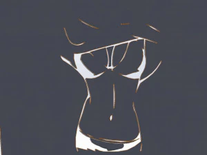 22 DXF File CNC g-code Industrial Laser Cut WOMEN Vinil PANEL Nr0524 3D Model