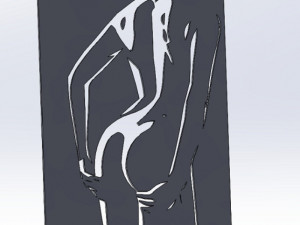 22 DXF File CNC g-code Industrial Laser Cut WOMEN Vinil PANEL Nr0524 Modello 3D