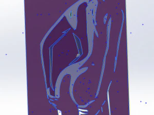 22 DXF File CNC g-code Industrial Laser Cut WOMEN Vinil PANEL Nr0524 3D Model